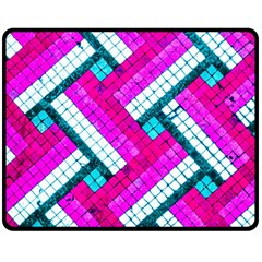 Pop Art Mosaic Double Sided Fleece Blanket (medium) 