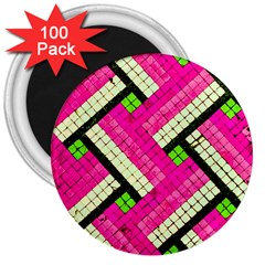 Pop Art Mosaic 3  Magnets (100 Pack) by essentialimage365