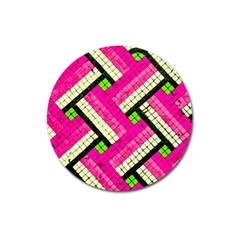 Pop Art Mosaic Magnet 3  (round) by essentialimage365