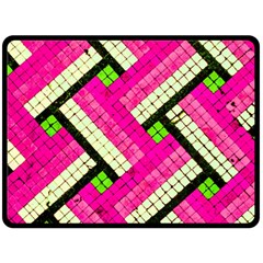 Pop Art Mosaic Double Sided Fleece Blanket (large)  by essentialimage365