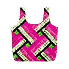 Pop Art Mosaic Full Print Recycle Bag (m) by essentialimage365