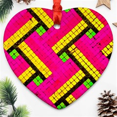 Pop Art Mosaic Ornament (heart) by essentialimage365