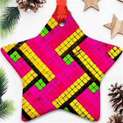 Pop Art Mosaic Ornament (star) by essentialimage365