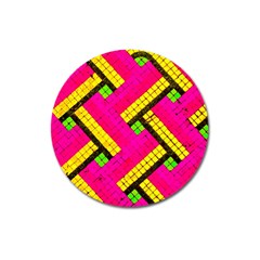 Pop Art Mosaic Magnet 3  (round) by essentialimage365