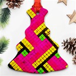 Pop Art Mosaic Christmas Tree Ornament (Two Sides) Front