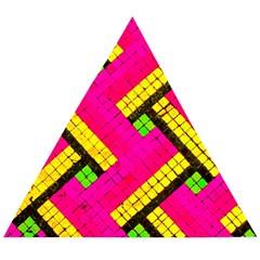 Pop Art Mosaic Wooden Puzzle Triangle by essentialimage365