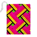 Pop Art Mosaic Drawstring Pouch (5XL) Back