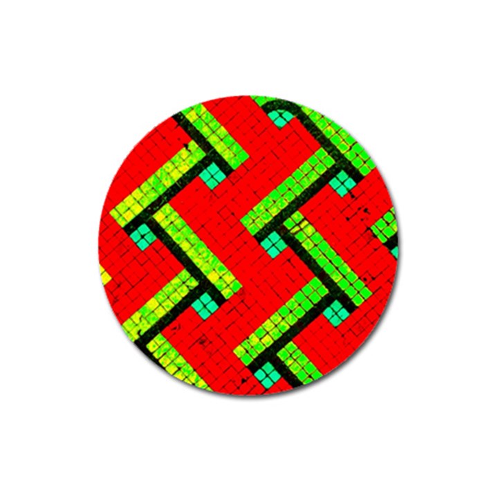 Pop Art Mosaic Magnet 3  (Round)