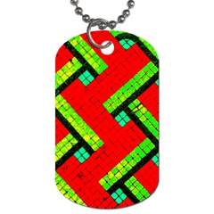 Pop Art Mosaic Dog Tag (one Side) by essentialimage365