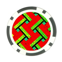 Pop Art Mosaic Poker Chip Card Guard by essentialimage365