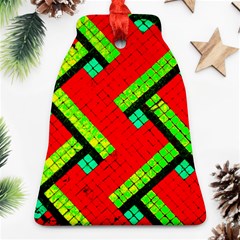 Pop Art Mosaic Bell Ornament (two Sides) by essentialimage365