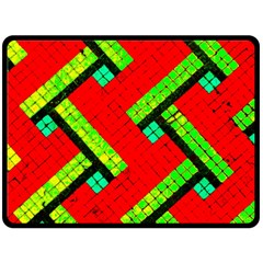 Pop Art Mosaic Double Sided Fleece Blanket (large)  by essentialimage365