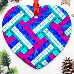 Pop Art Mosaic Ornament (heart) by essentialimage365