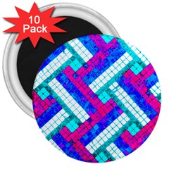 Pop Art Mosaic 3  Magnets (10 Pack)  by essentialimage365