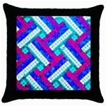 Pop Art Mosaic Throw Pillow Case (Black) Front