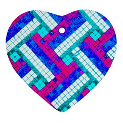 Pop Art Mosaic Heart Ornament (two Sides) by essentialimage365