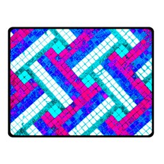 Pop Art Mosaic Double Sided Fleece Blanket (small)  by essentialimage365