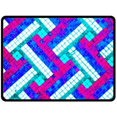 Pop Art Mosaic Double Sided Fleece Blanket (large)  by essentialimage365