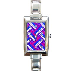 Pop Art Mosaic Rectangle Italian Charm Watch by essentialimage365