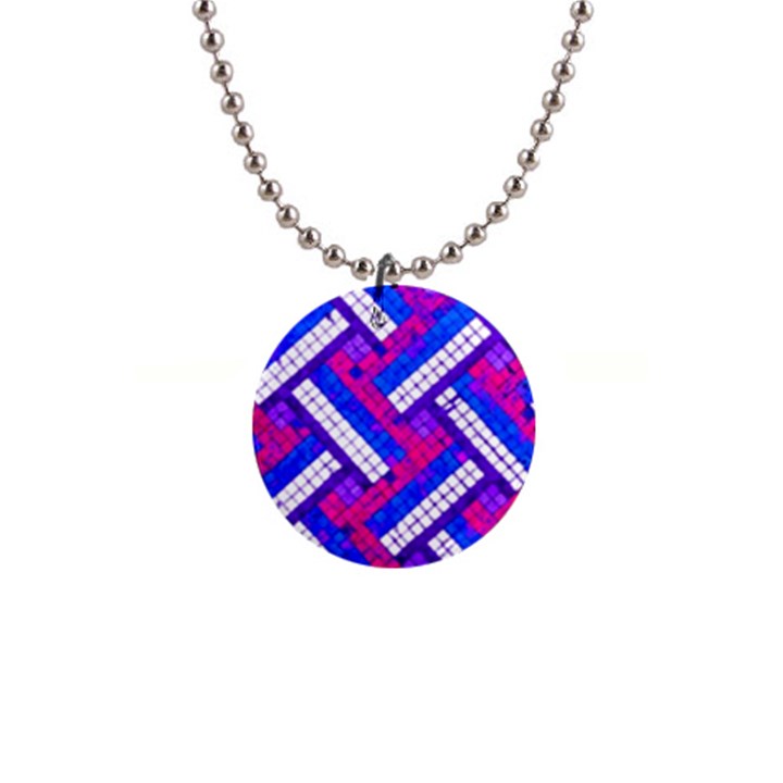 Pop Art Mosaic 1  Button Necklace