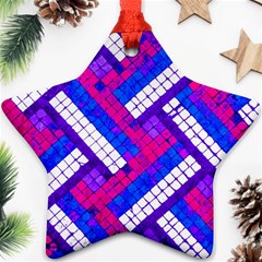 Pop Art Mosaic Star Ornament (two Sides) by essentialimage365