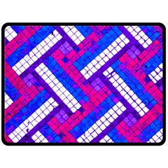 Pop Art Mosaic Double Sided Fleece Blanket (large)  by essentialimage365