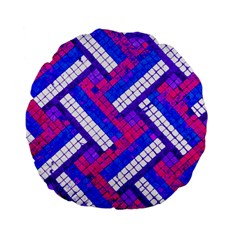 Pop Art Mosaic Standard 15  Premium Flano Round Cushions by essentialimage365