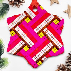 Pop Art Mosaic Ornament (snowflake) by essentialimage365