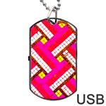 Pop Art Mosaic Dog Tag USB Flash (One Side) Front