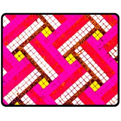 Pop Art Mosaic Double Sided Fleece Blanket (medium)  by essentialimage365