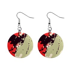 Abstract Colorful Pattern Mini Button Earrings by AlphaOmega