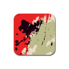 Abstract Colorful Pattern Rubber Coaster (square)  by AlphaOmega