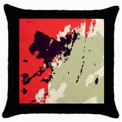 Abstract Colorful Pattern Throw Pillow Case (black) by AlphaOmega