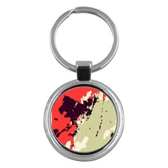 Abstract Colorful Pattern Key Chain (round) by AlphaOmega