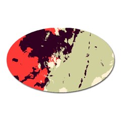 Abstract Colorful Pattern Oval Magnet by AlphaOmega