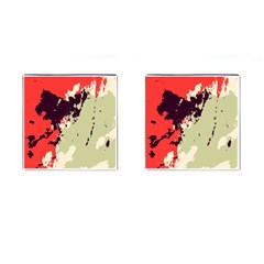 Abstract Colorful Pattern Cufflinks (square) by AlphaOmega