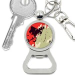 Abstract Colorful Pattern Bottle Opener Key Chain Front