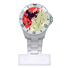 Abstract Colorful Pattern Plastic Nurses Watch by AlphaOmega