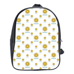 Uruguay Symbol Motif Pattern School Bag (xl) by dflcprintsclothing