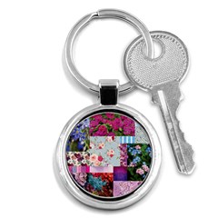 Pink Purple Aesthetic Key Chain (round) by designsbymallika