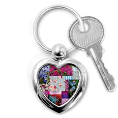 Pink Purple Aesthetic Key Chain (heart) by designsbymallika