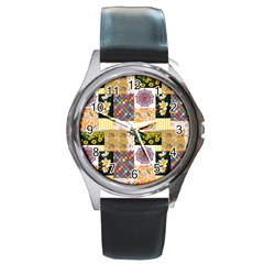 Yellow Aesthetics Round Metal Watch by designsbymallika