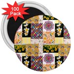 Yellow Aesthetics 3  Magnets (100 pack) Front