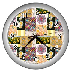 Yellow Aesthetics Wall Clock (silver) by designsbymallika