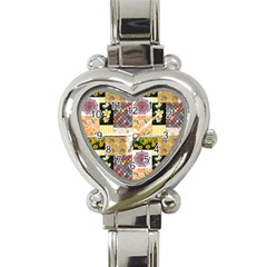 Yellow Aesthetics Heart Italian Charm Watch by designsbymallika