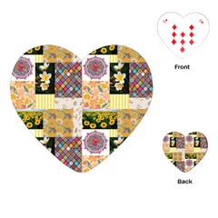 Yellow Aesthetics Playing Cards Single Design (heart) by designsbymallika