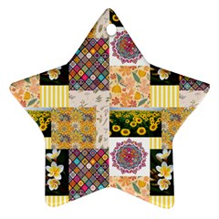 Yellow Aesthetics Star Ornament (two Sides) by designsbymallika