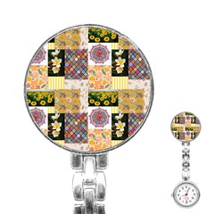 Yellow Aesthetics Stainless Steel Nurses Watch by designsbymallika