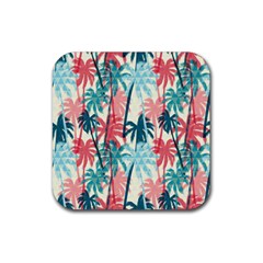 Tropical Love Rubber Coaster (square)  by designsbymallika