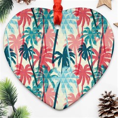 Tropical Love Heart Ornament (two Sides) by designsbymallika